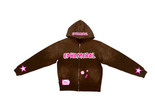 Brown Ephemeral Hoodie